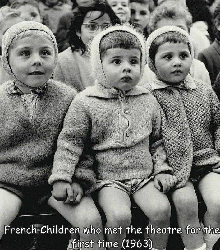 fun randoms - alfred eisenstaedt - French Children who met the theatre for the first time 1963