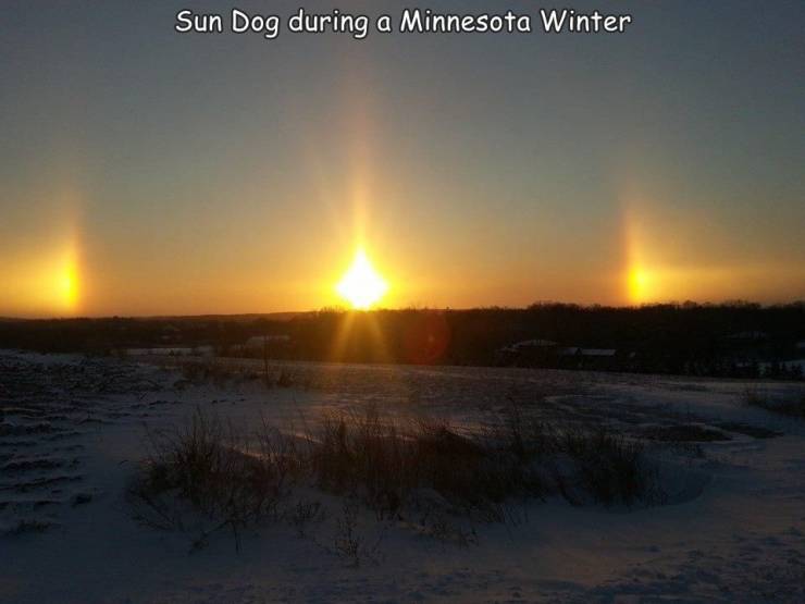 funny photos - cool picssky - Sun Dog during a Minnesota Winter