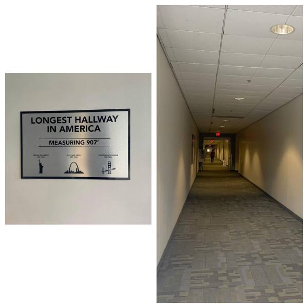fun randoms - funny photos - floor - Longest Hallway In America Measuring 907