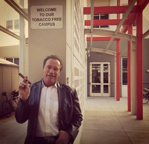 arnold schwarzenegger no smoking - Welcome To Our Tobacco Free Campus I Und