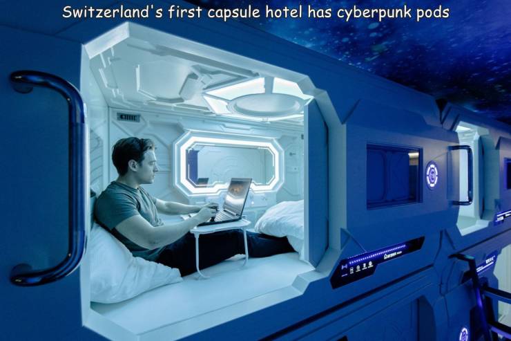 futuristic capsule hotel - Switzerland's first capsule hotel has cyberpunk pods 3224