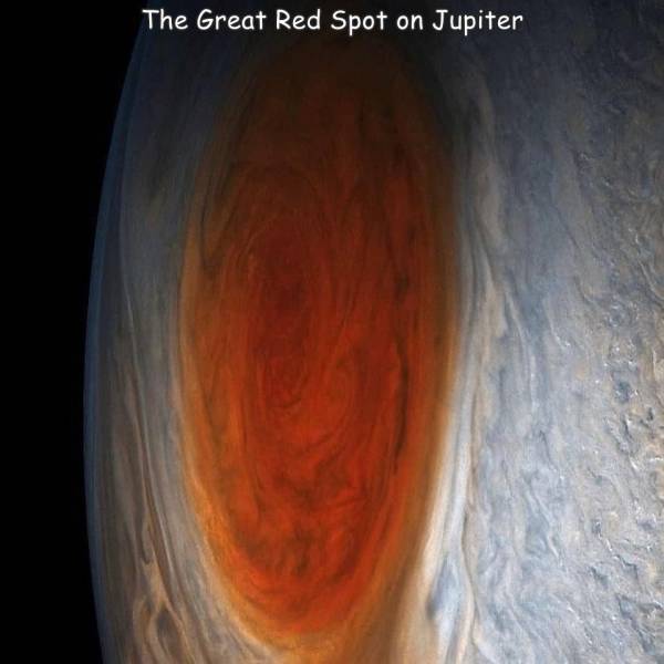 fun pics - cool images - orange - The Great Red Spot on Jupiter
