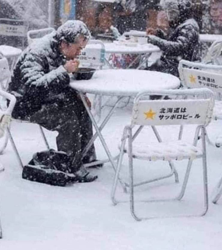 fun randoms - dining outside in winter