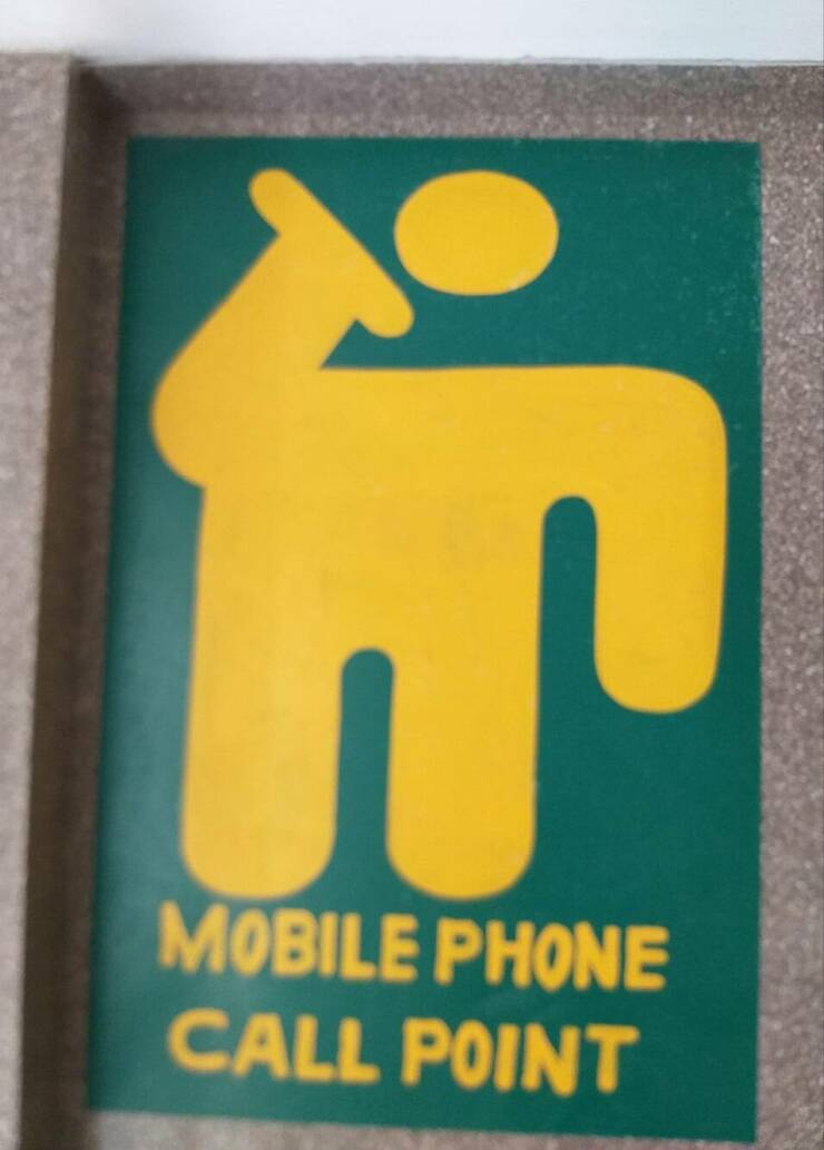 fun randoms - sign - Mobile Phone Call Point