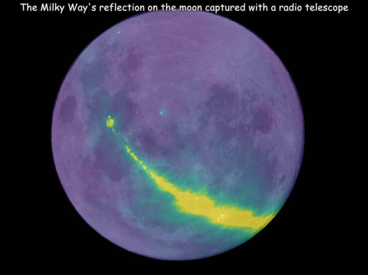 fun randoms - moon in radio waves - The Milky Way's reflection on the moon captured with a radio telescope