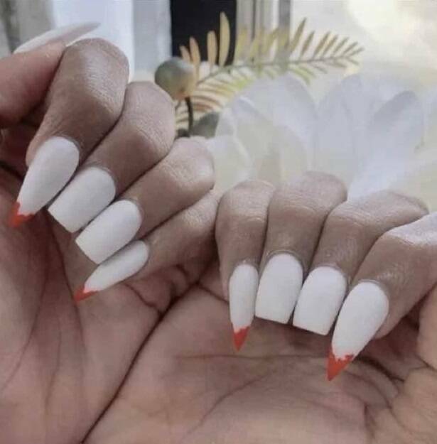 fun randoms - white ballerina nail designs