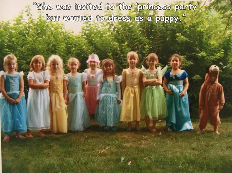 cool pics - friendship - "She was invited to the princess party but wanted to dress as a puppy . 00 ,