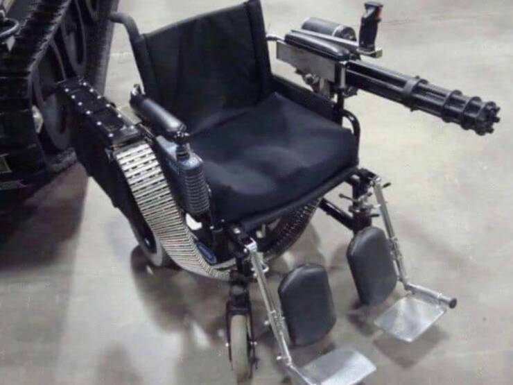 cool pics - wheelchair with guns