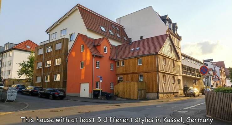 fun randoms - funny photos - house - F This house with at least 5 different styles in Kassel, Germany