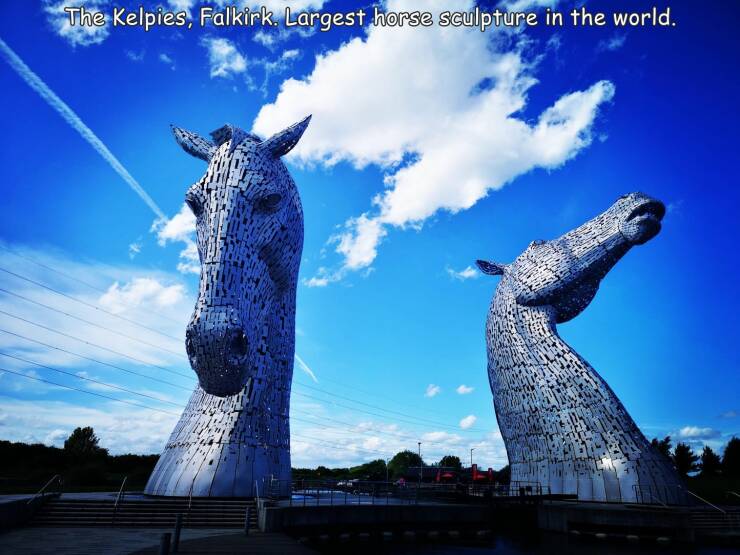 fun randoms - the kelpies - The Kelpies, Falkirk. Largest horse sculpture in the world.