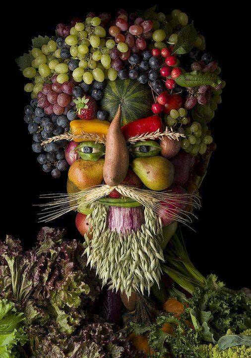 awesome random pics - faces made of fruit and veg