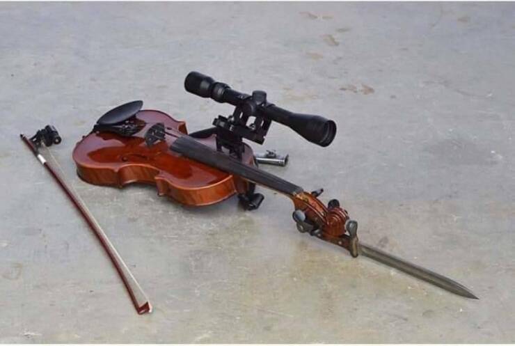 awesome random pics  - sniper violin -