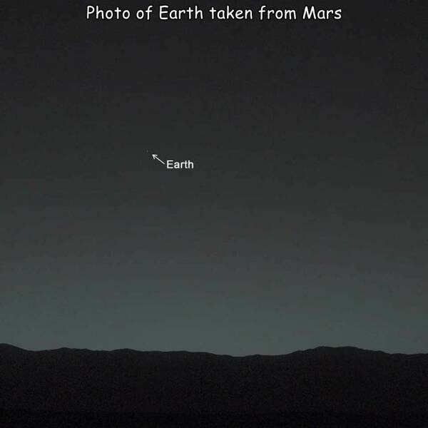 awesome random pics  - sky - Photo of Earth taken from Mars Earth