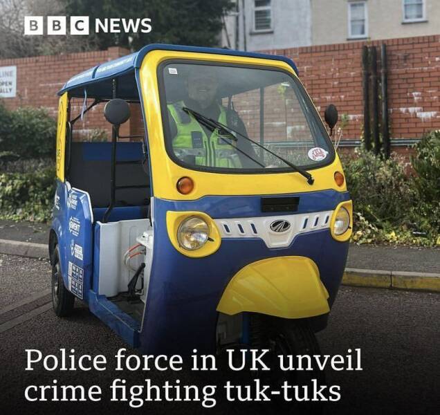 daily dose of pics - gwent police tuk tuk - Line Open Ally Bbc News Police force in Uk unveil crime fighting tuktuks
