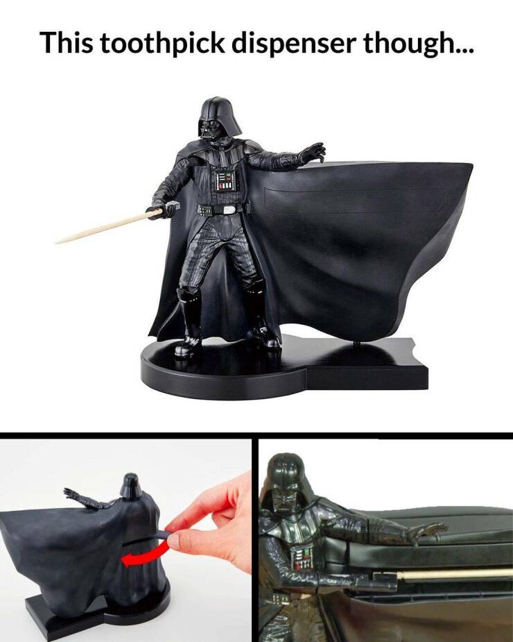 daily dose of pics - darth vader toothpick dispenser - This toothpick dispenser though...