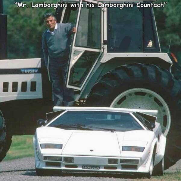 cool random pics - ferruccio lamborghini - "Mr. Lamborghini with his Lamborghini Countach" Turbo 202005 No