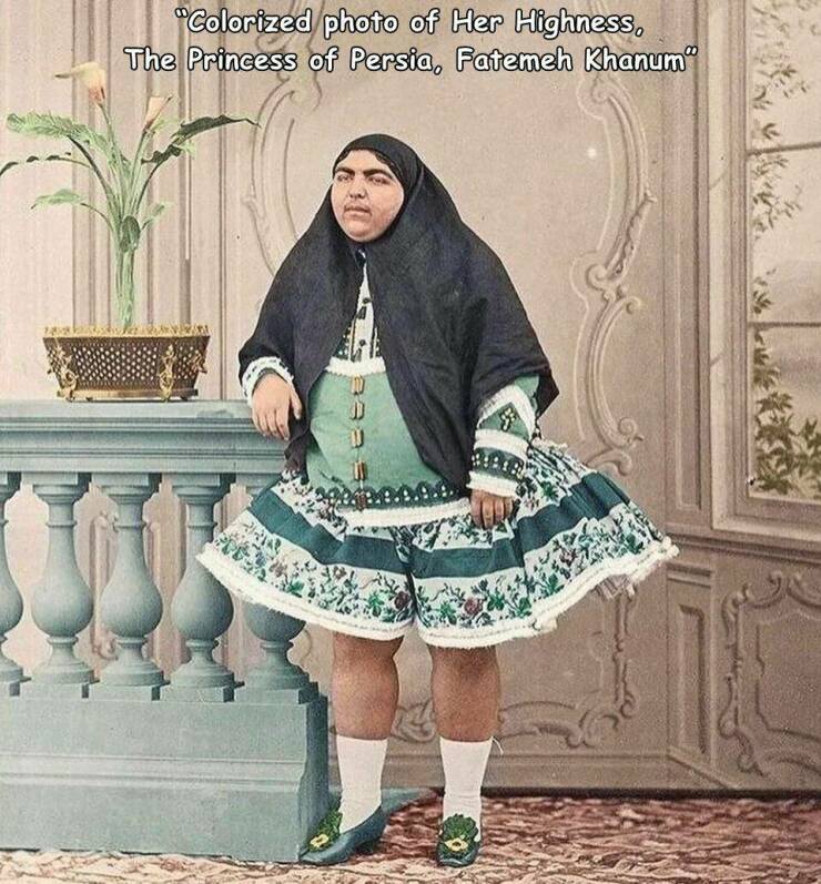 cool random pics - princess fatemeh khanum esmat al dowleh princess - "Colorized photo of Her Highness, The Princess of Persia, Fatemeh Khanum" 218 4 s 2335 2X44