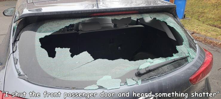 cool pics and memes  - family car - "I shut the front passenger door and heard something shatter"