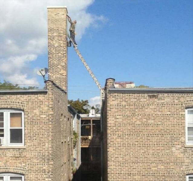 cool pics and random photos - ladder dangerous