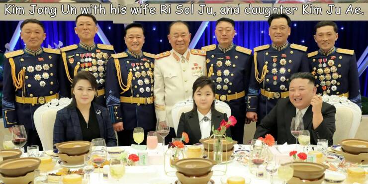 monday morning randomness - Kim Jong-un - Kim Jong Un with his wife Ri Sol Ju, and daughter Kim Ju Ae. 300 Te pop line