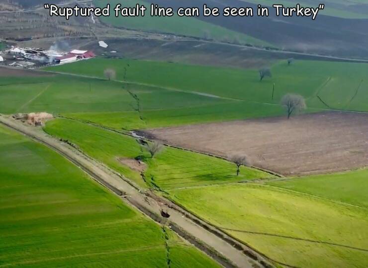 monday morning randomness - Fault - "Ruptured fault line can be seen in Turkey"