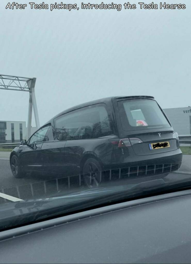 cool random pics - vehicle door - After Tesla pickups, introducing the Tesla Hearse verh