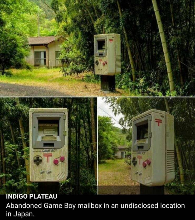 Game Boy Game Boy It Indigo Plateau Abandoned Game Boy mailbox in an undisclosed location in Japan.