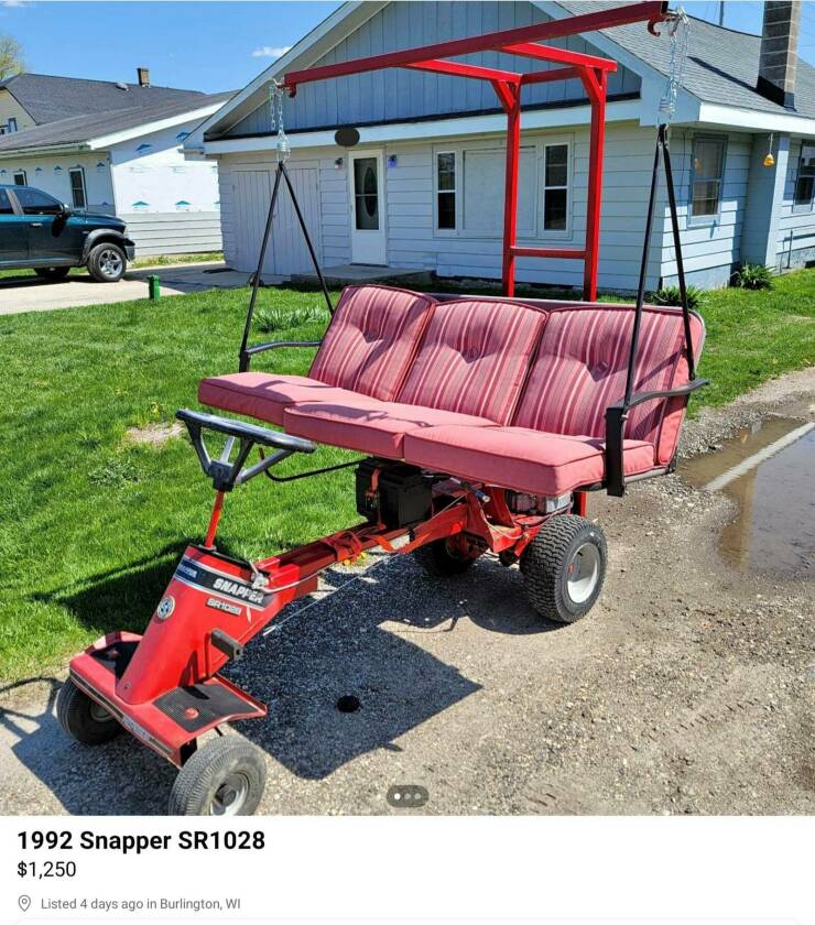 cool random pics - wagon - M. Snapper Brior 1992 Snapper SR1028 $1,250 Listed 4 days ago in Burlington, Wi 8