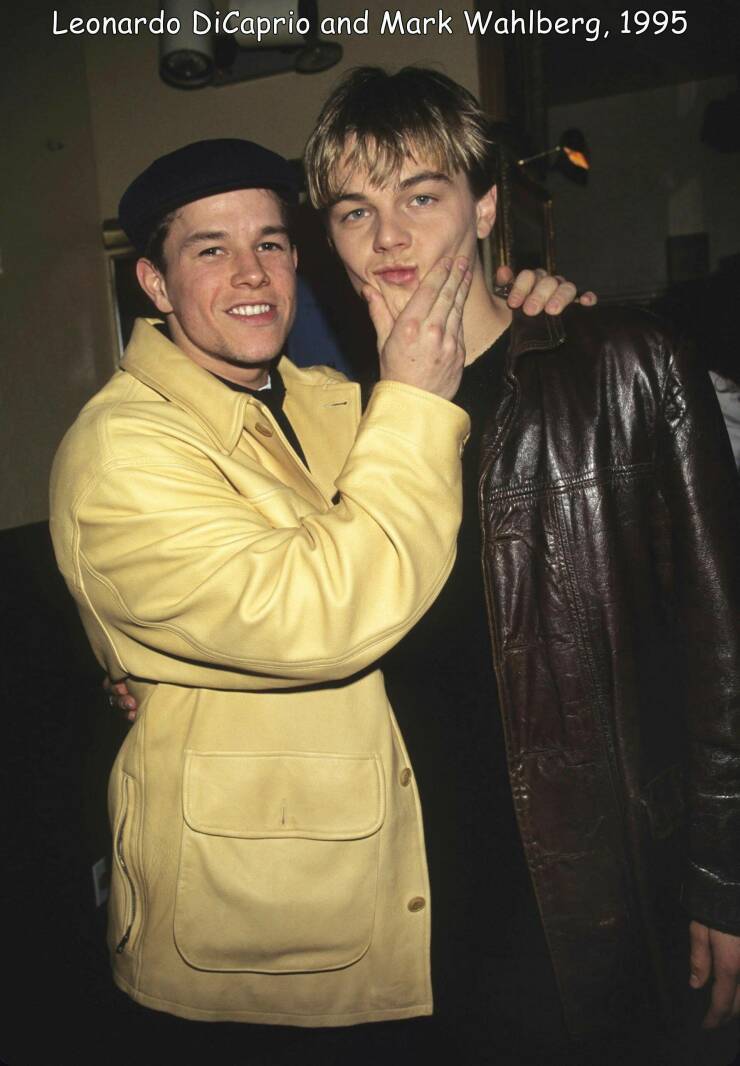 cool random pics - mark wahlberg and leonardo dicaprio - Leonardo DiCaprio and Mark Wahlberg, 1995
