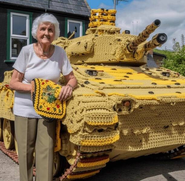 cool random pics -  crochet tank grandma