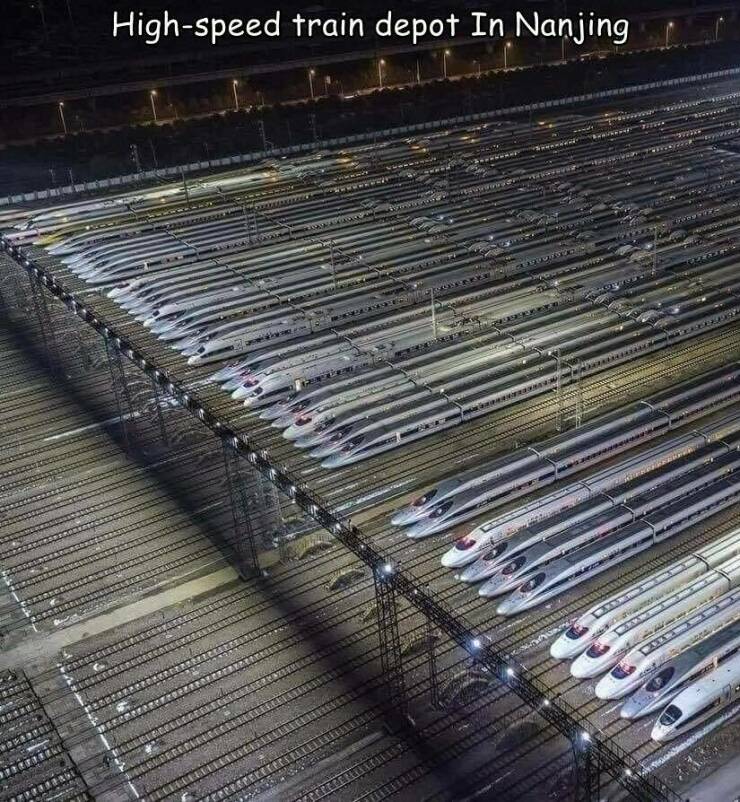 cool random pics -  steel - Highspeed train depot In Nanjing www. Fern Sorr Basya