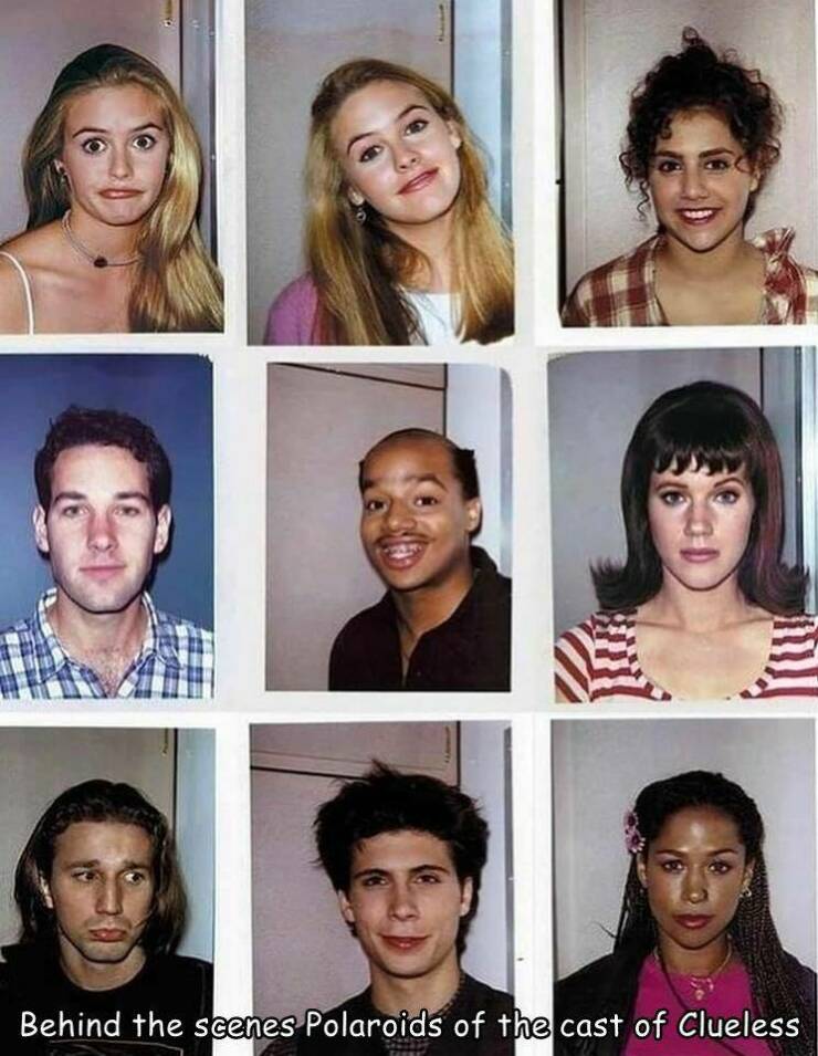 cool random pics - head - Ph Insal Behind the scenes Polaroids of the cast of Clueless