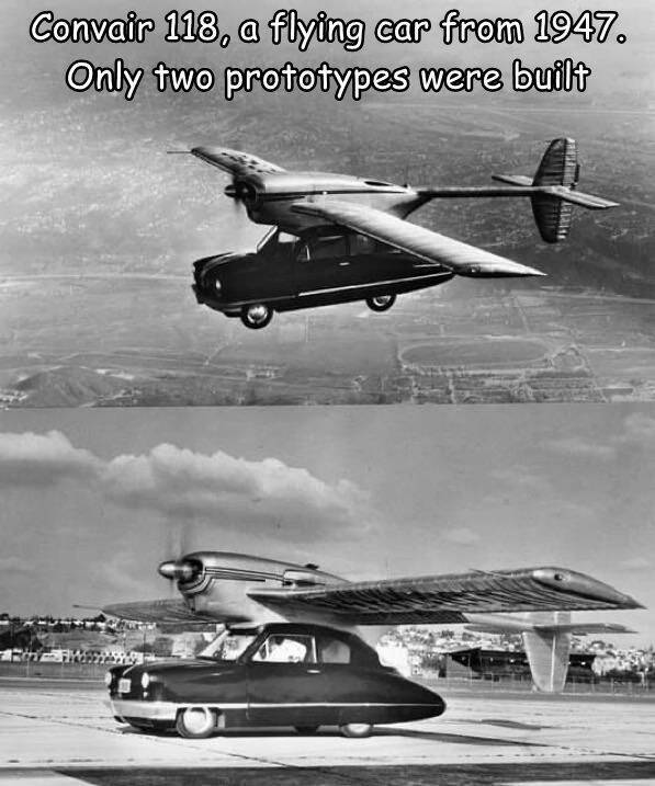 cool pics and photos - aviation - Convair 118, a flying car from 1947. Only two prototypes were built