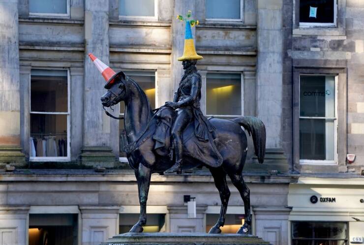 cool random pics and photos - glasgow traffic cone hat - comme Oxfam ks