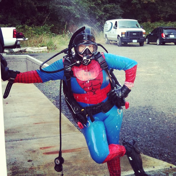 Even Super Heroes shower.