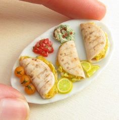 tiny food made out of clay