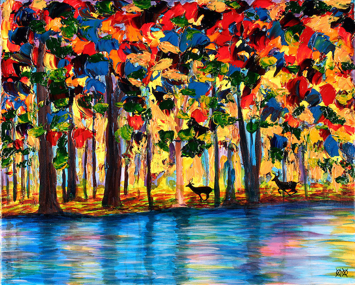 Blind Painter Relies On Touch And Texture To Create Vivid Art.