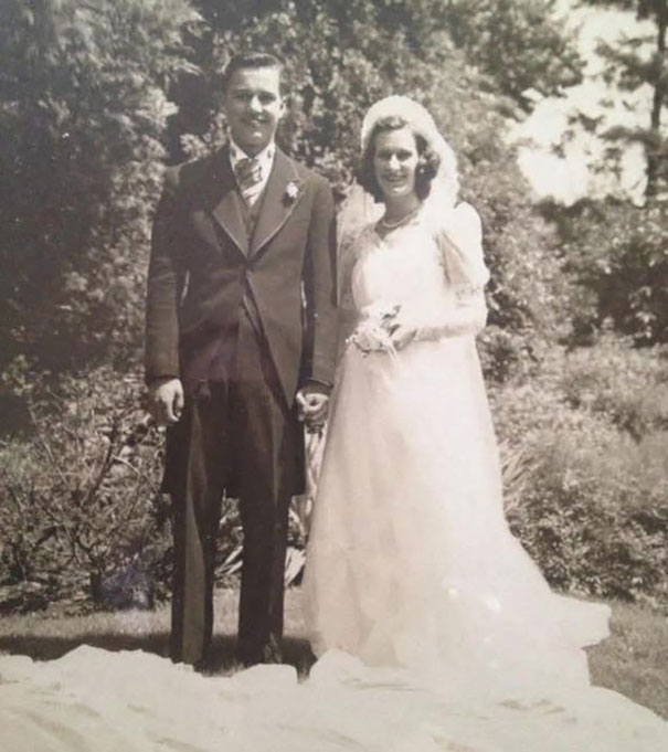 Their daughter Aimee said, "their hearts beat as one for as long as I can remember." Which makes sense: they started dating when they were 8 years old and were married in 1940.