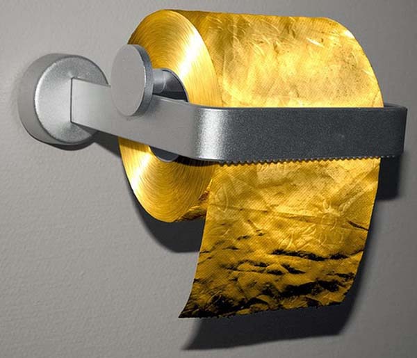 $1.3 Million 3-ply 22 Carat Gold Flake Toilet Paper.