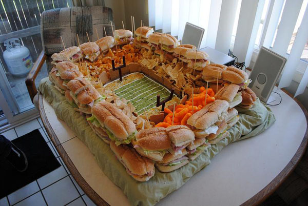 Cool Football Stadiums Made Of Food!