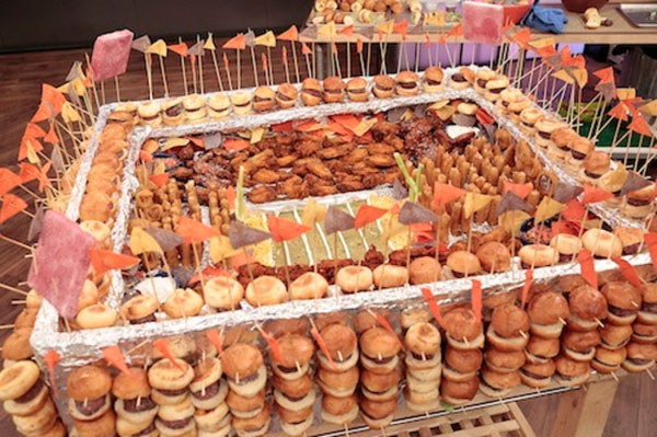 Cool Football Stadiums Made Of Food!