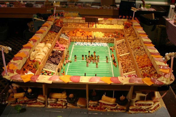 Cool Football Stadiums Made Of Food!