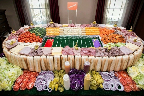 Cool Football Stadiums Made Of Food!