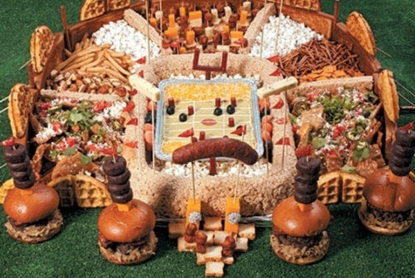 Cool Football Stadiums Made Of Food!