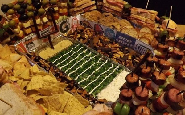 Cool Football Stadiums Made Of Food!