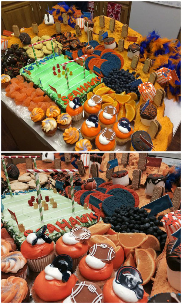 Cool Football Stadiums Made Of Food!