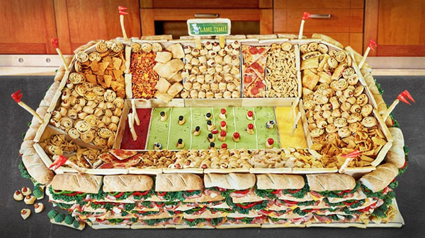 Cool Football Stadiums Made Of Food!