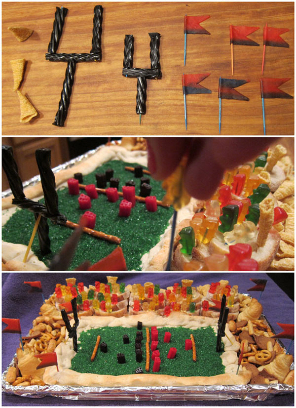 Cool Football Stadiums Made Of Food!