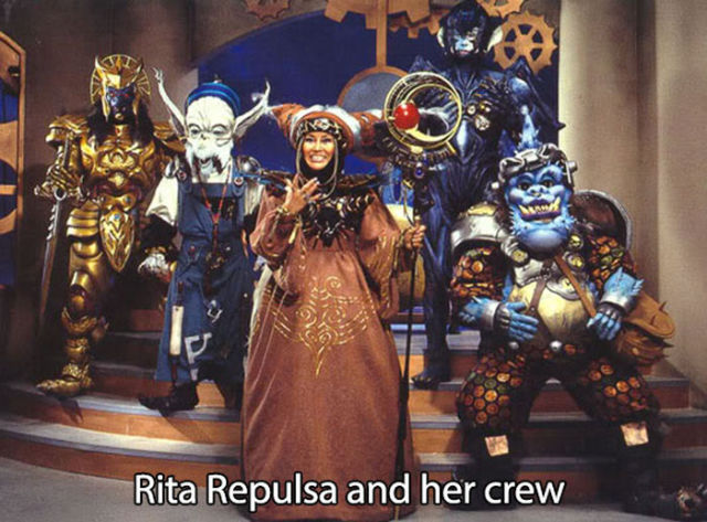 rita repulsa goldar - Rita Repulsa and her crew