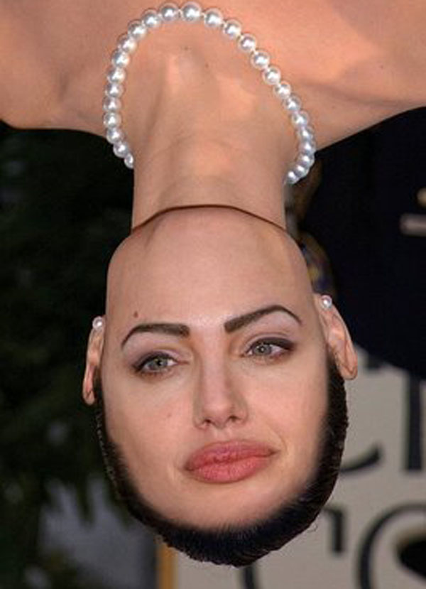 celebrities with upside down faces